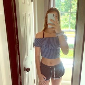 tillys off the shoulder crop top